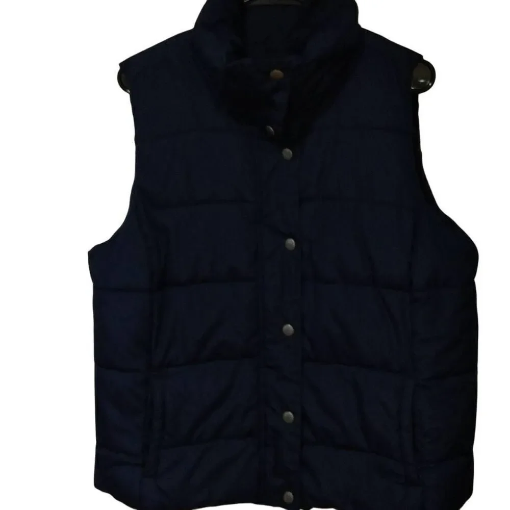 Old Navy Puffa Vest Into The Deep XL Dark Blue Insulated Zipper Front
